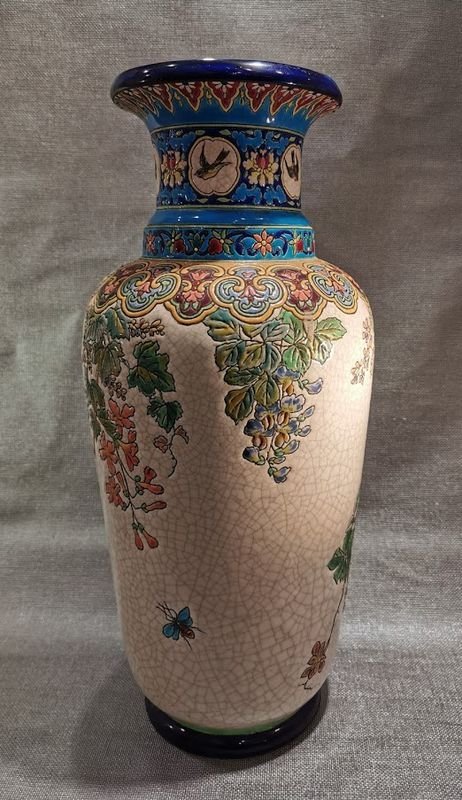 Grande vaso Art Nouveau Longwy