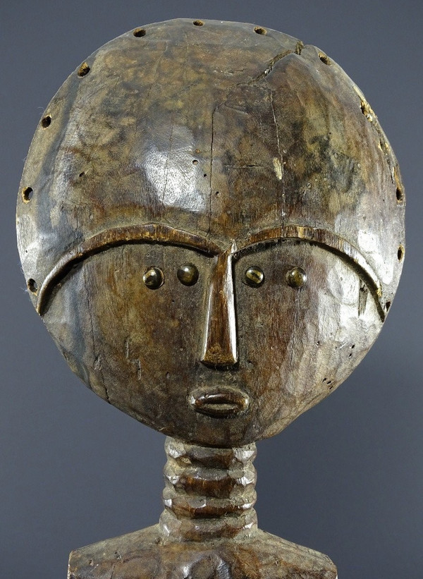 Ghana, Ashanti People, First Half of the 20th Century, Wooden "akwaba" Fertility Doll.