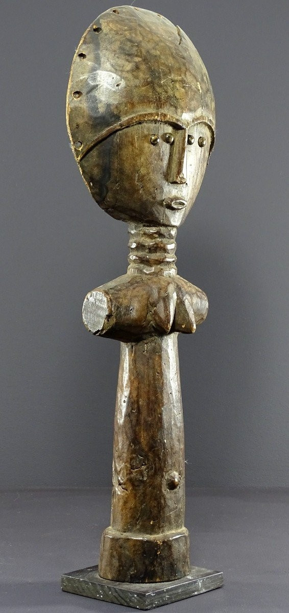 Ghana, Ashanti People, First Half of the 20th Century, Wooden "akwaba" Fertility Doll.