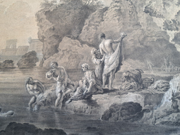 Suiveur De Joseph Vernet (1714-1789), Les Baigneuses, Dessin