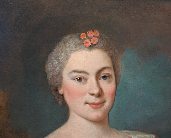 Portrait d'Une Dame De Qualité - Louis Tocqué (1696-1772) zugeschrieben