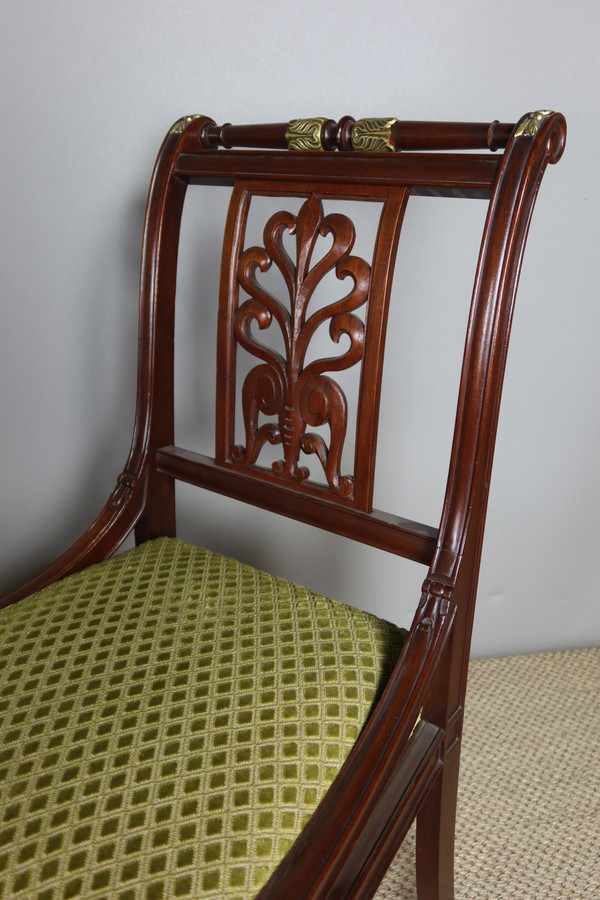 Pair of mahogany chairs XIX