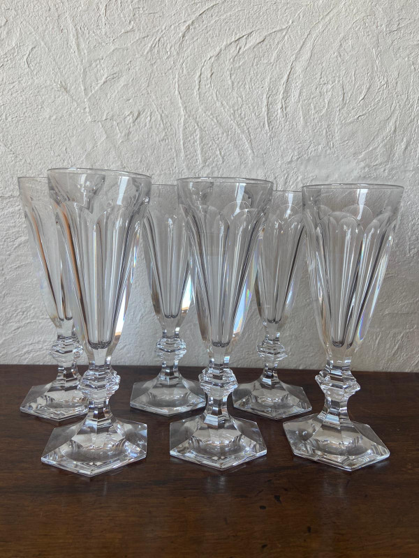 Set of 6 Baccarat Harcourt flutes