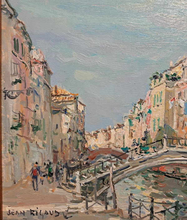 Jean Rigaud (1912-1999) - Venezia Il canale di Sant'Anna (Rio di Sant'Anna)