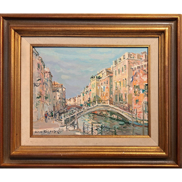 Jean Rigaud (1912-1999) - Venezia Il canale di Sant'Anna (Rio di Sant'Anna)