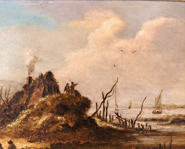 Nachfolger Von Jan Van Goyen (1596-1656), Landschaft mit Vogelfalle