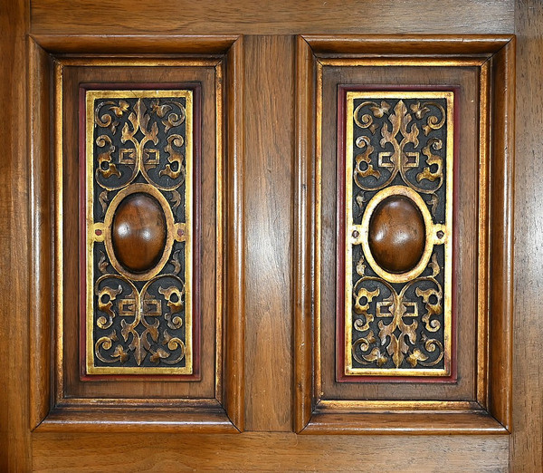 Rare Italian Renaissance Walnut Cabinet and Desk - 1900