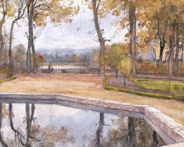 FRENCH SCHOOL circa 1890-1900, attributed to Henri ZUBER, View of the Parc de Saint-Cloud