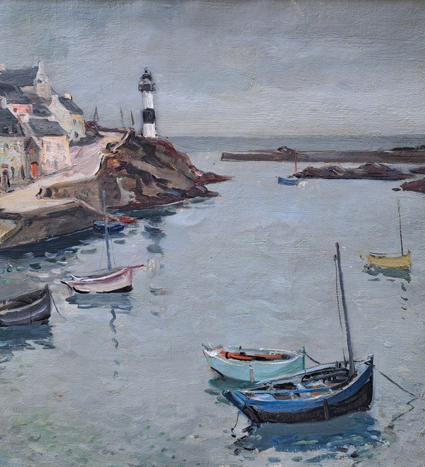 Jean Rigaud (1912-1999) - Vue Du Port De Doelan - 1954