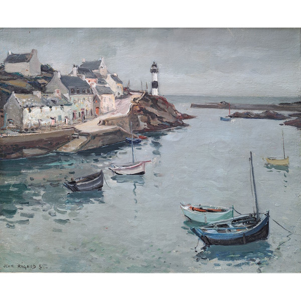 Jean Rigaud (1912-1999) - Vue Du Port De Doelan - 1954