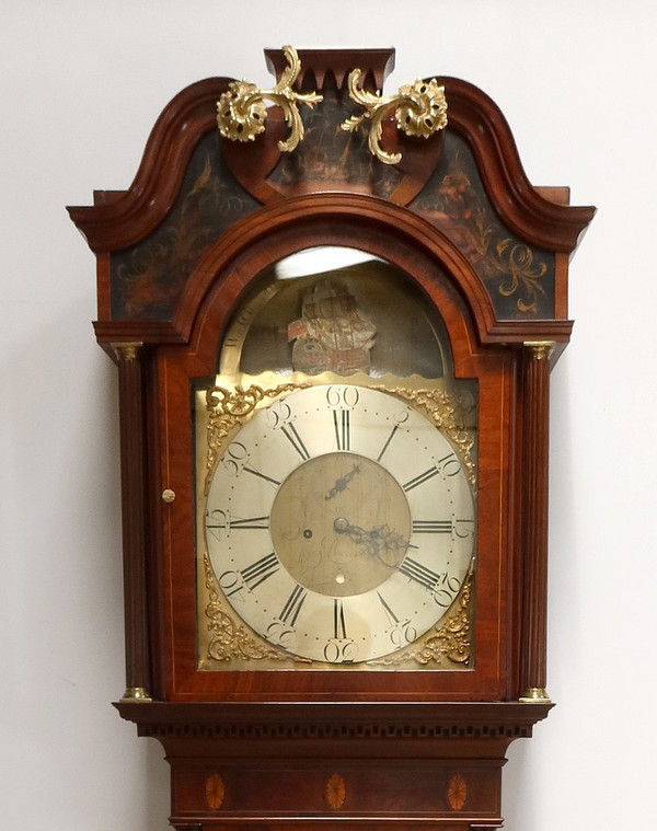 Standuhr "Rolt. Bowers Chesters" aus Mahagoni, England - Anfang 19.