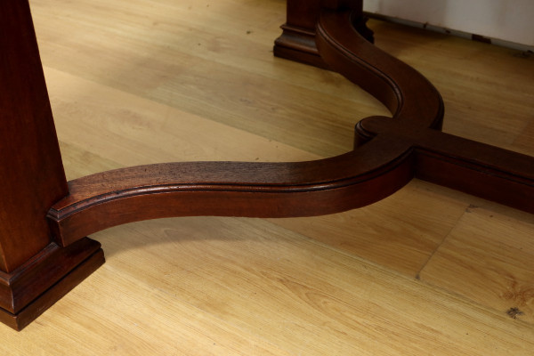 Mahogany extending table, 8 to 14 place settings, Louis XIV style - 1960