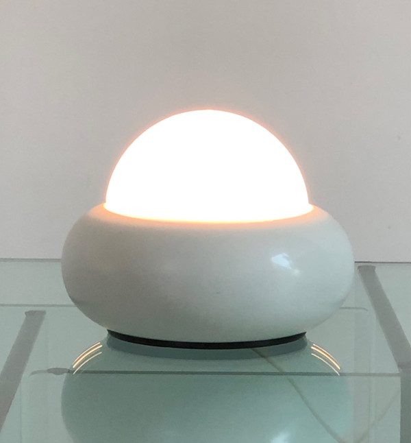 Lampe UFO blanche modèle c359 par LUCI Illuminazione, Italie années 70