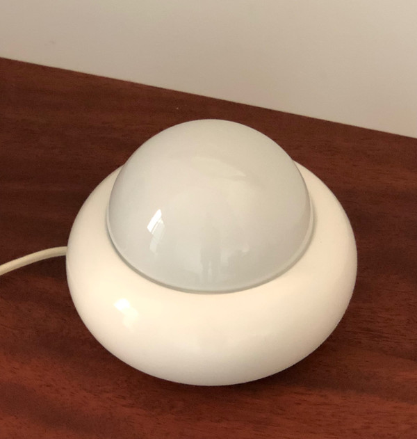 Lampe UFO blanche modèle c359 par LUCI Illuminazione, Italie années 70