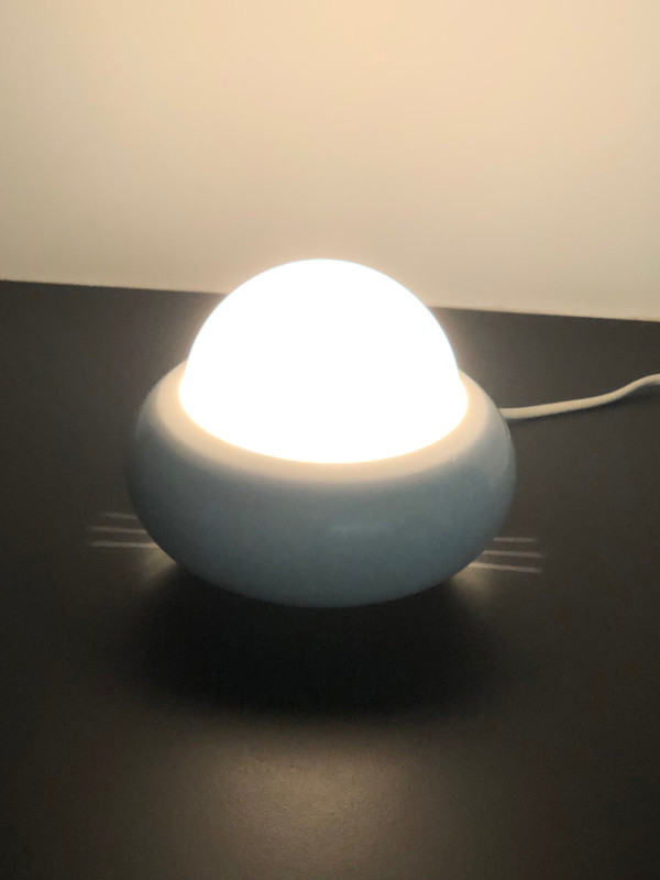 Lampe UFO blanche modèle c359 par LUCI Illuminazione, Italie années 70