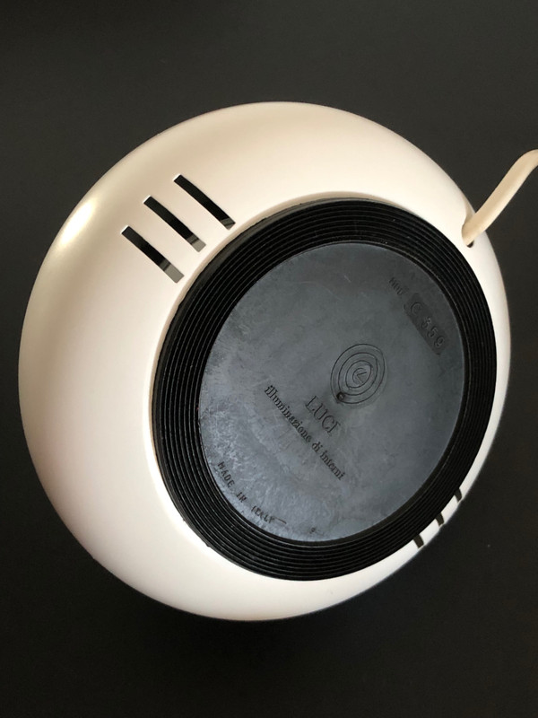 Lampe UFO blanche modèle c359 par LUCI Illuminazione, Italie années 70