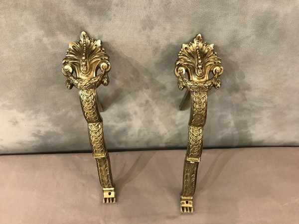 Pair of 19th century bronze curtain rod holders