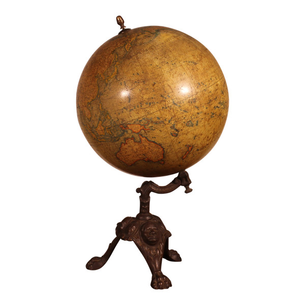 Terrestrial Globe By J.lebègue & Cie Paris Circa 1890