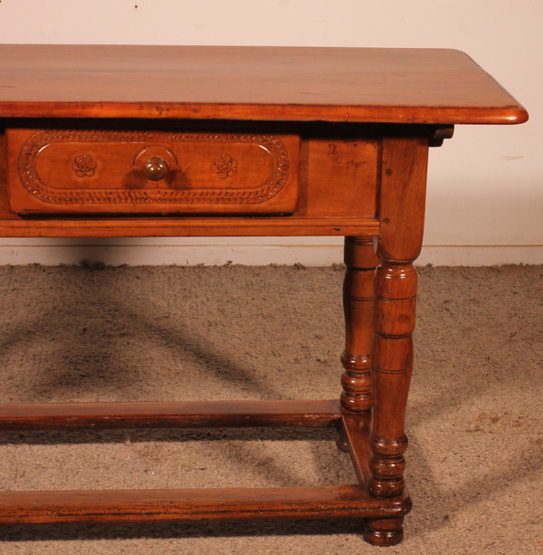 Two Drawer Cherry Wood Console - 18th Century