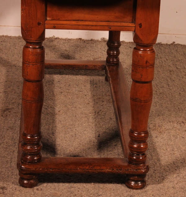 Two Drawer Cherry Wood Console - 18th Century