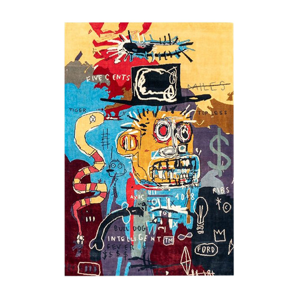 Tapisserie tissée à la main inspirée par Jean-Michel Basquiat. Juin 2023. LS58795009E