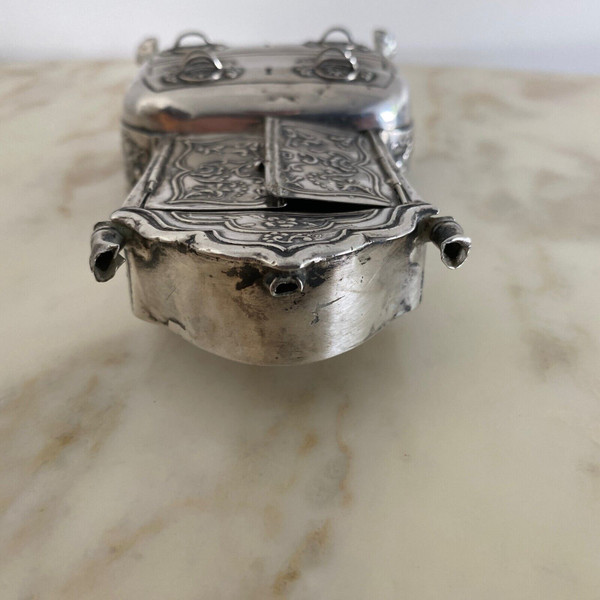 Scriban chest of drawers miniature silver display case Holland 19th century