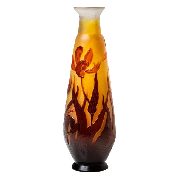 Émile Gallé, Vase aux tulipes, Art Nouveau