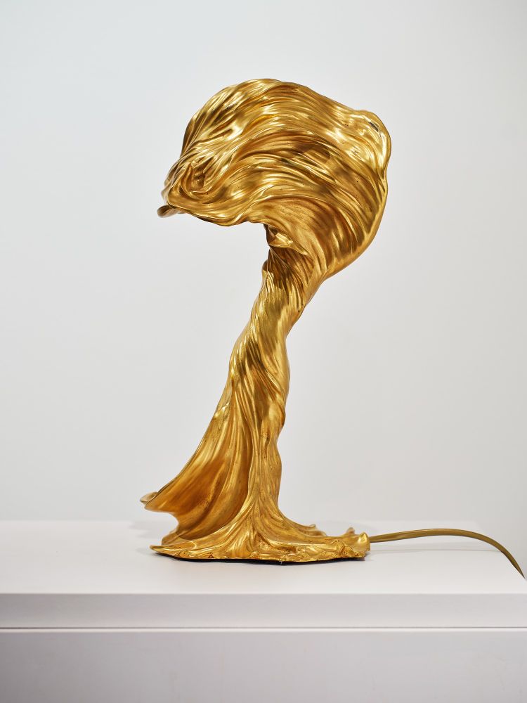 RAOUL LARCHE, LAMPE LOÏE FULLER, BRONZE ART NOUVEAU