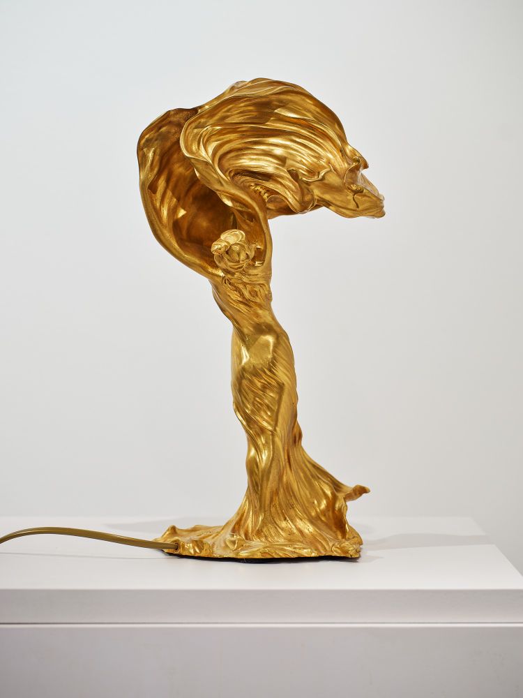 RAOUL LARCHE, LAMPE LOÏE FULLER, BRONZE ART NOUVEAU