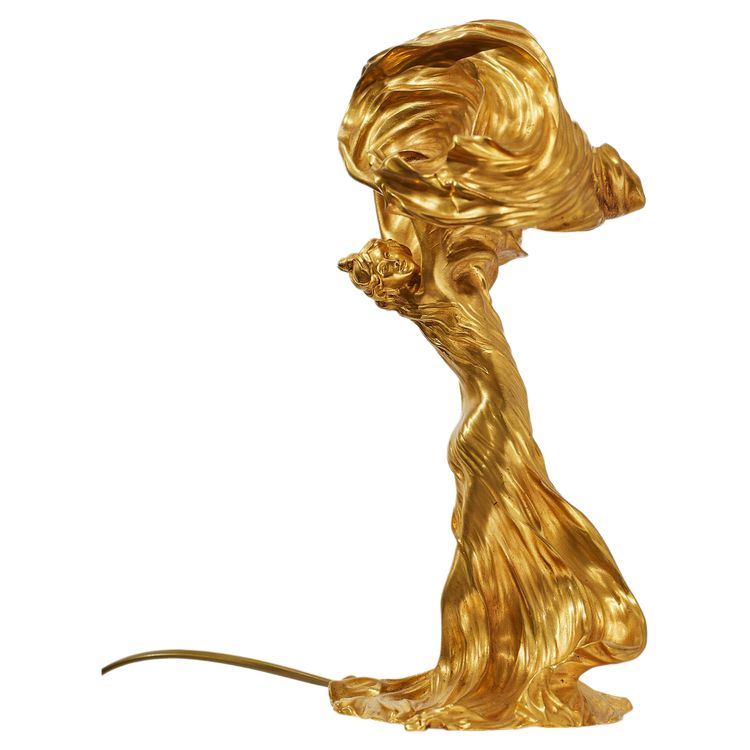 RAOUL LARCHE, LAMPE LOÏE FULLER, BRONZE ART NOUVEAU