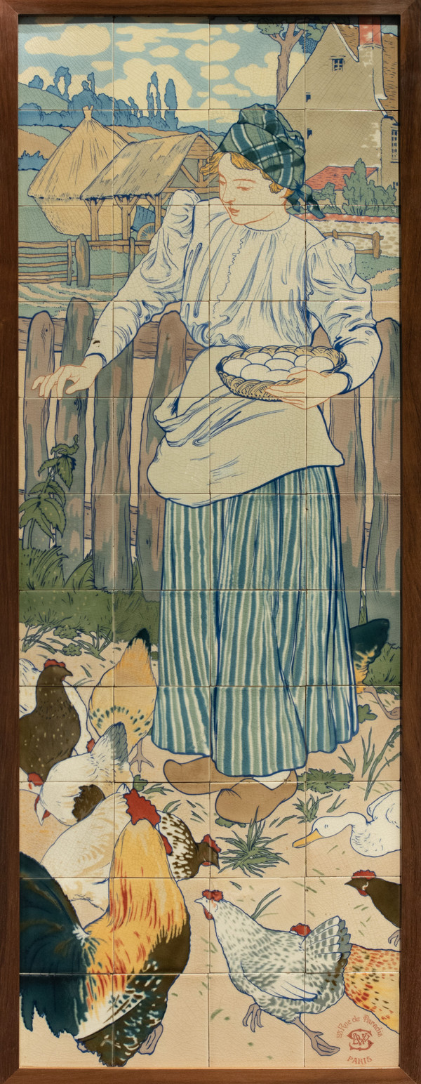 Manufacture de Sarreguemines Eugène-Martial Simas, Art Nouveau ceramic panels