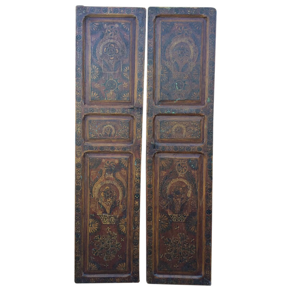 Pair of Moroccan Painted Doors