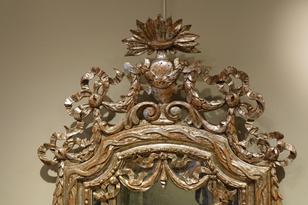 Miroir Louis XVI à Feuille d'Argent