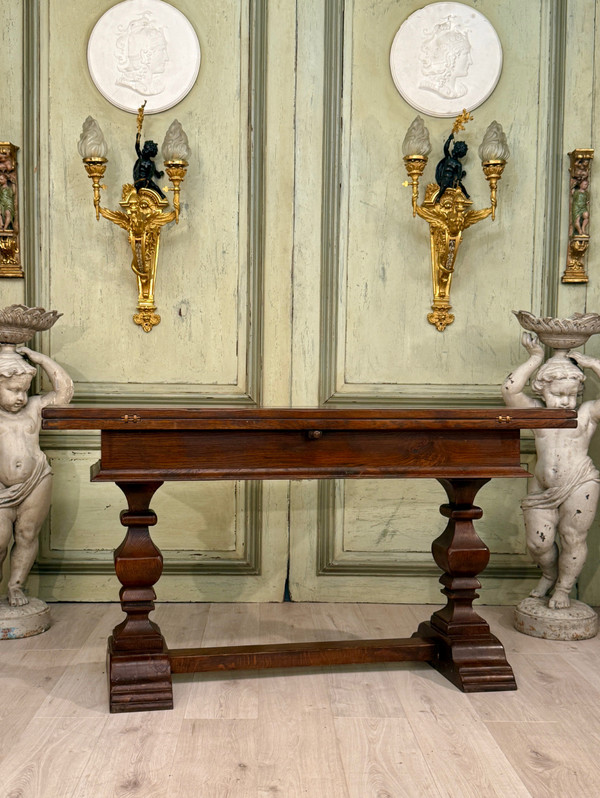 19th Century Oak Console Monastery Table