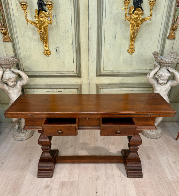 19th Century Oak Console Monastery Table