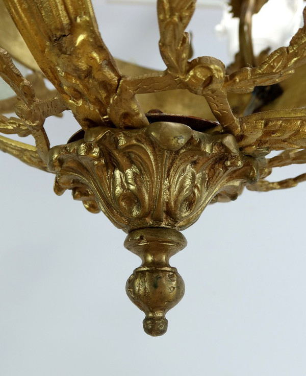 12-Light Chandelier in Gilt Bronze, Napoleon III Style - Late 19th Century