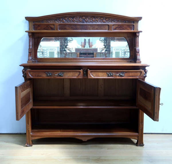 Credenza in noce, Art Nouveau - 1900