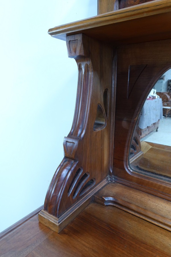 Credenza in noce, Art Nouveau - 1900