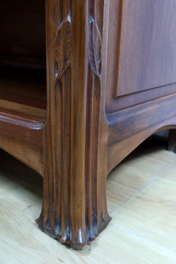 Credenza in noce, Art Nouveau - 1900