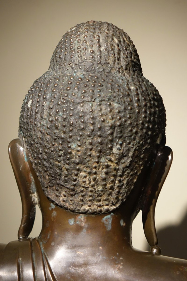 Seated Buddha in Bhumisparsa Mùdra, Bronze, Burma, 19th C.