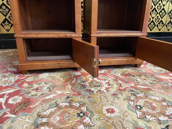 Pair of Art Deco bedside tables in the Louis Philippe style