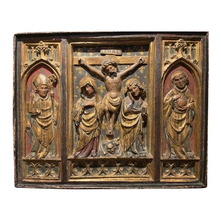 Triptych bas-relief, southern France, late 15th-early 16th century.