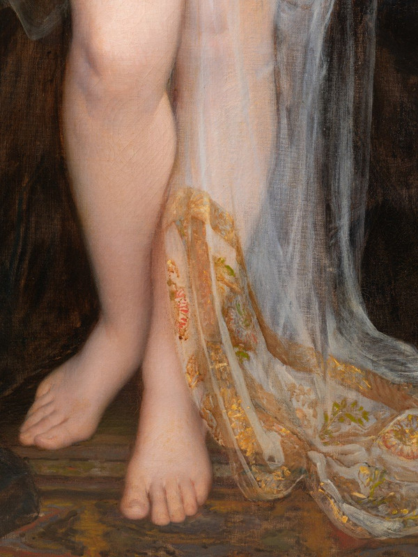 "La modella", olio su tela di grandi dimensioni, A.F.LAURENS, 1883