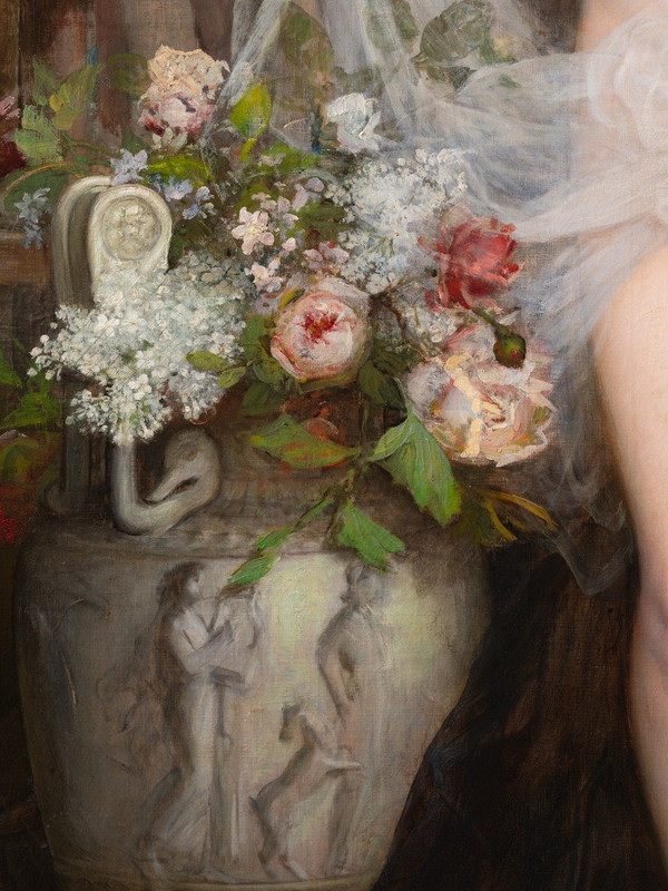 "Le modèle", très grande huile sur toile, A.F.LAURENS, 1883