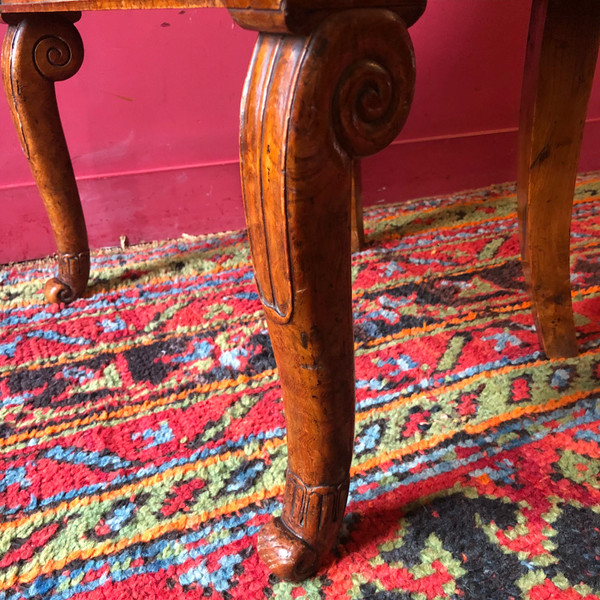 Rare pair of amboyna veneer chairs, circa 1820