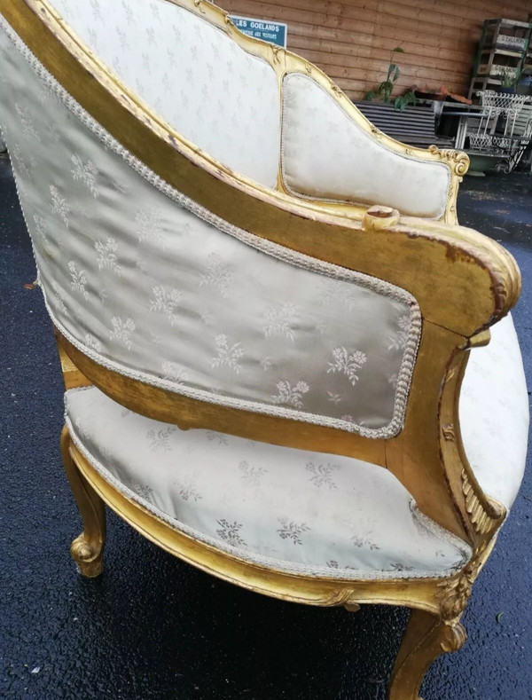 Ancienne Banquette Style Louis XV 19 Ème Siècle