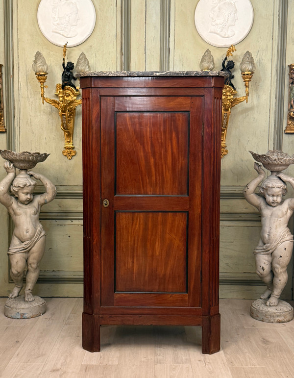 Nicolas Petit, Louis XVI Period Mahogany Armoire Stamped Circa 1780