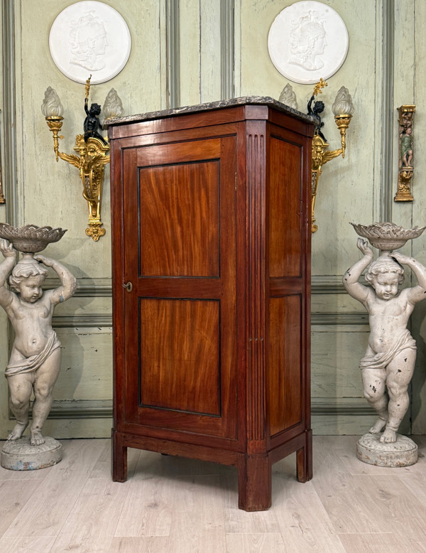 Nicolas Petit, Louis XVI Period Mahogany Armoire Stamped Circa 1780