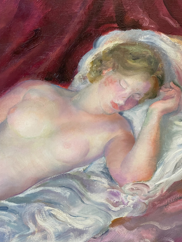 Camille ROCHE (1894–1948), "Jeune fille endormie", nu