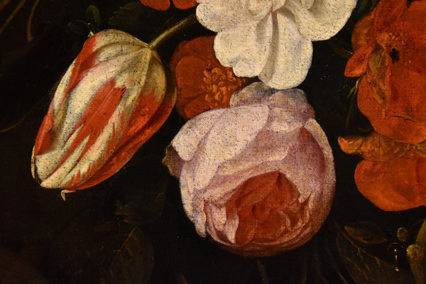 Ghirlanda di fiori con cartiglio, Frans van Everbroeck (Anversa, 1628 – Londra 1693) 